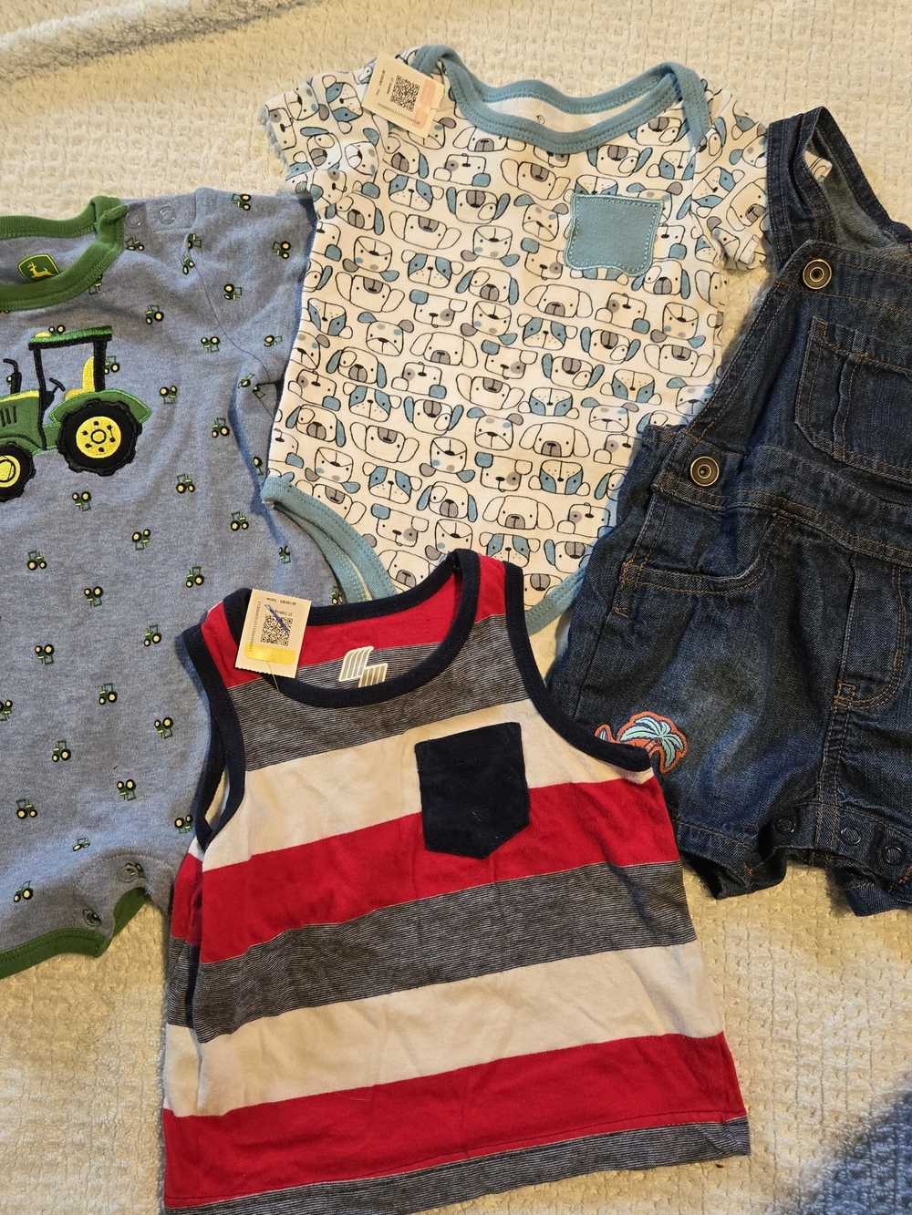 Baby Boy 6-9m Lot Including John Deere One Piece